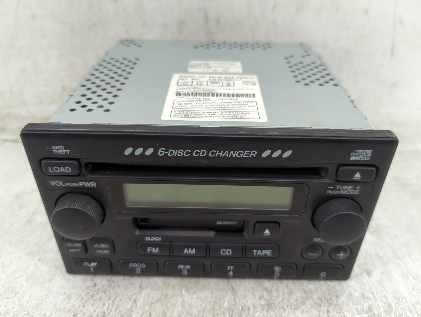 2002-2004 Honda Cr-V Radio AM FM Cd Player Receiver Replacement P/N:39100-SCA-A200-01 CQ-EH8261LC Fits Fits 2002 2003 2004 O