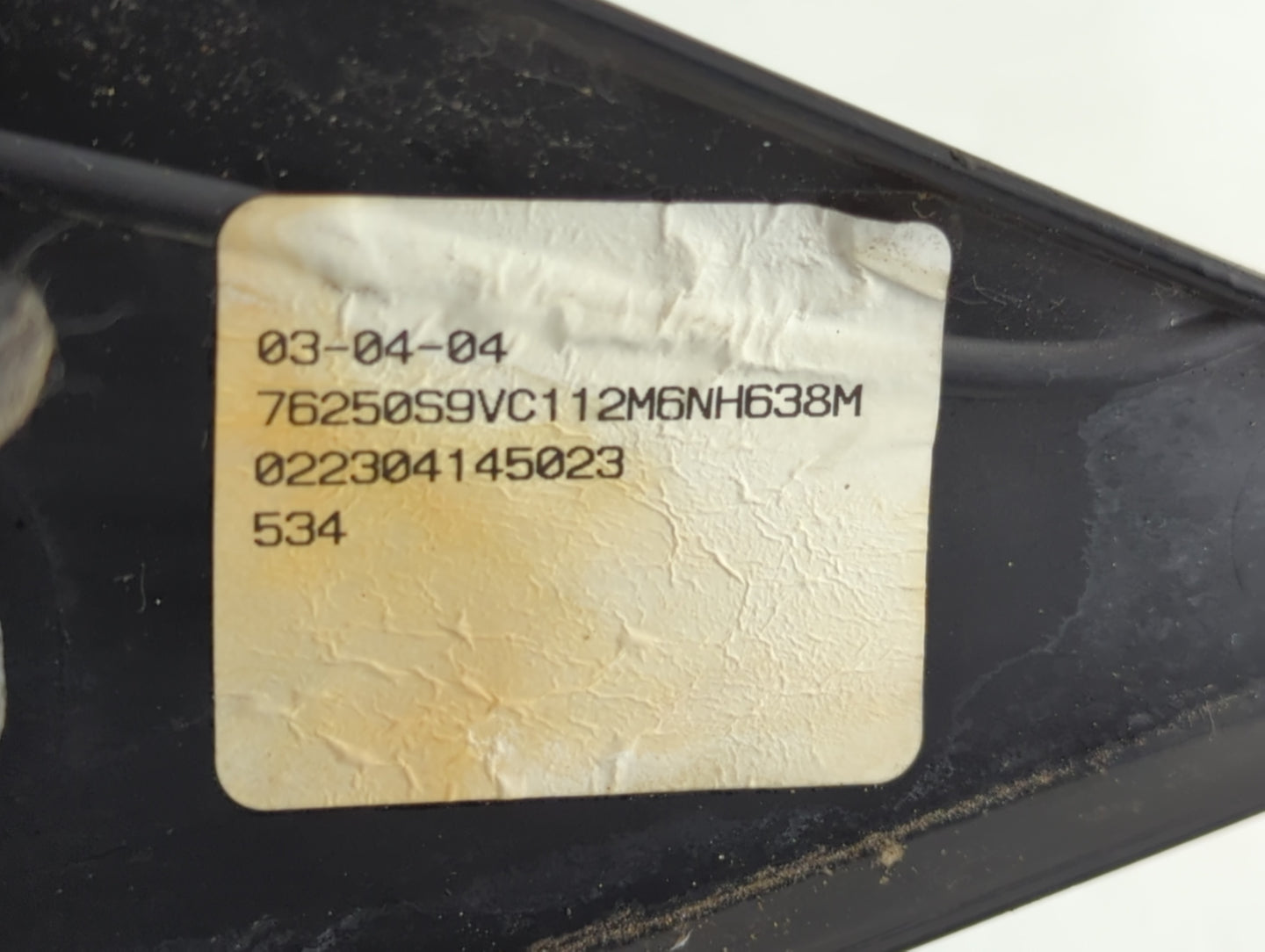 2003-2008 Honda Pilot Driver Left Side View Manual Door Mirror Silver - Oemusedautoparts1.com