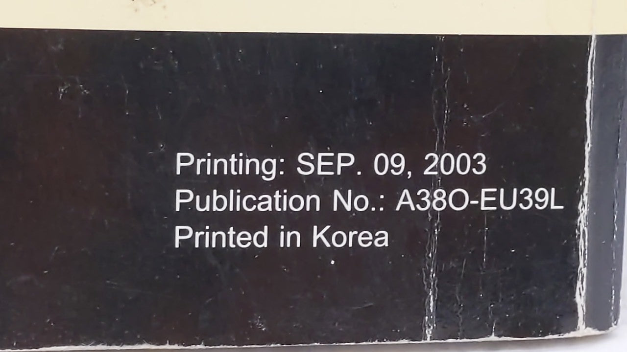 2004 Hyundai Sonata Owners Manual Book Guide OEM Used Auto Parts - Oemusedautoparts1.com