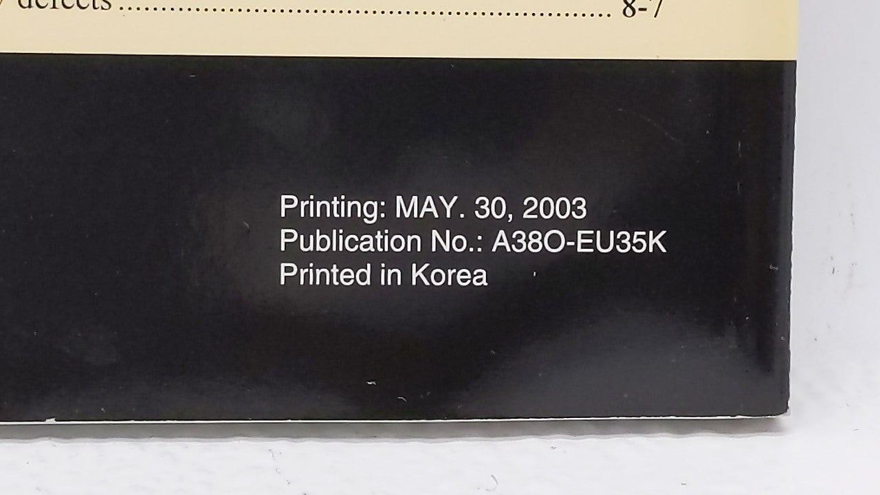 2004 Hyundai Sonata Owners Manual Book Guide OEM Used Auto Parts - Oemusedautoparts1.com