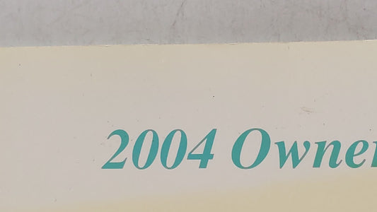 2004 Hyundai Tiburon Owners Manual Book Guide OEM Used Auto Parts