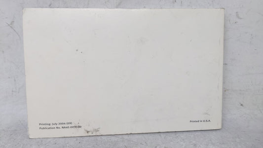 2004 Infiniti M35 Owners Manual Book Guide OEM Used Auto Parts