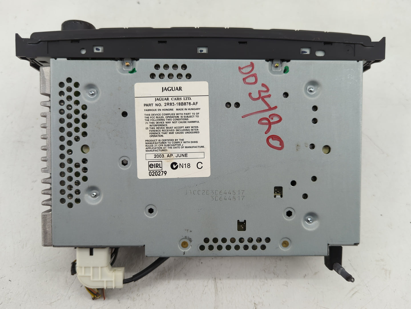 2003-2008 Jaguar S-Type Radio AM FM Cd Player Receiver Replacement P/N:2R83-18B876-AF Fits Fits 2003 2004 2005 2006 2007 200