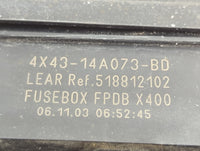 2004 Jaguar X-Type Fusebox Fuse Box Panel Relay Module P/N:4X43-14A073-BD 518812102 Fits OEM Used Auto Parts - Oemusedautopa