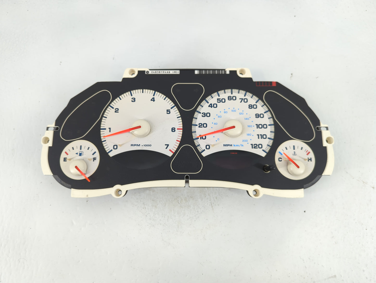 2004 Jeep Cherokee Instrument Cluster Speedometer Gauges P/N:04828935AB Fits OEM Used Auto Parts - Oemusedautoparts1.com