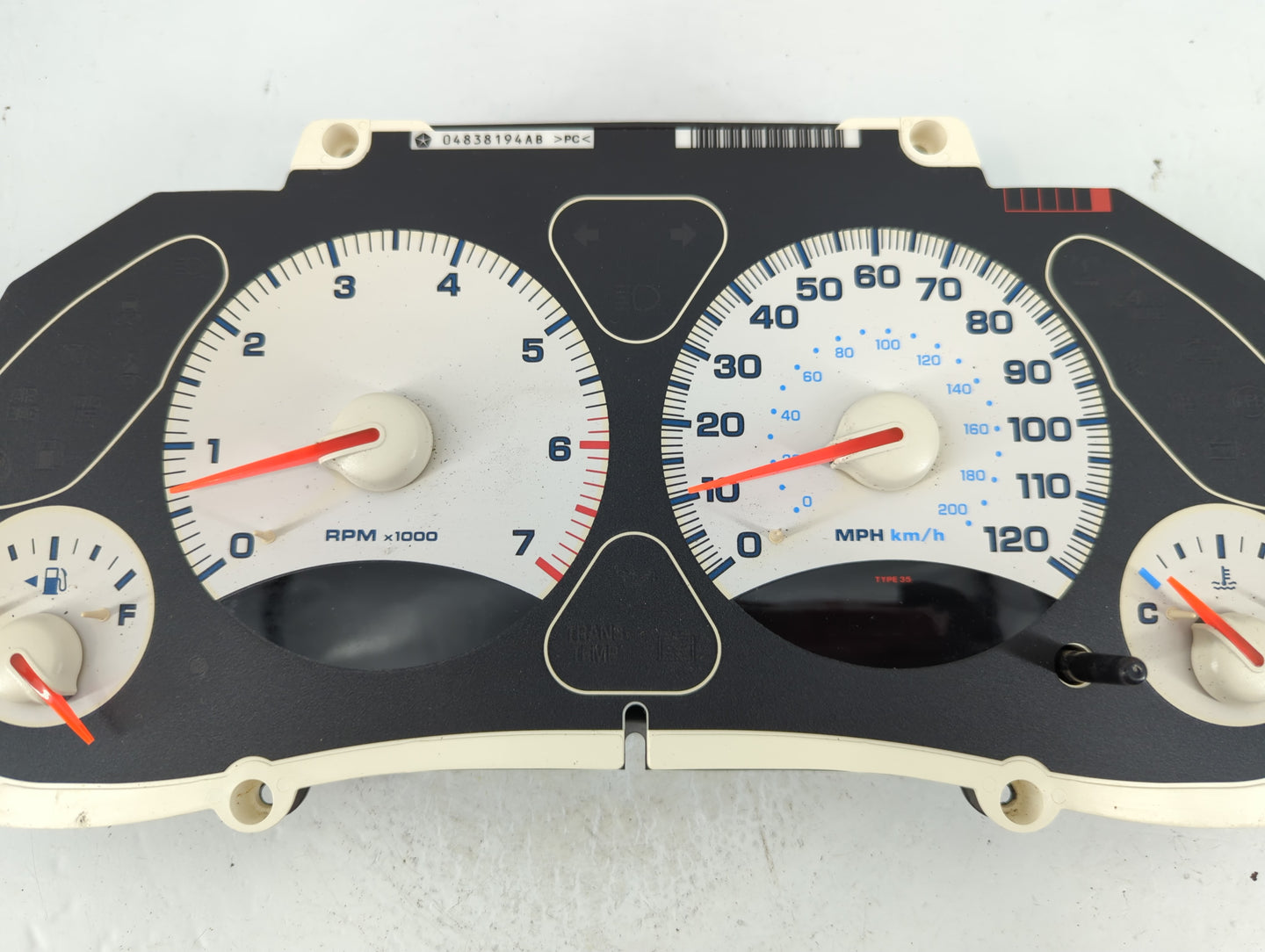 2004 Jeep Cherokee Instrument Cluster Speedometer Gauges P/N:04828935AB Fits OEM Used Auto Parts - Oemusedautoparts1.com