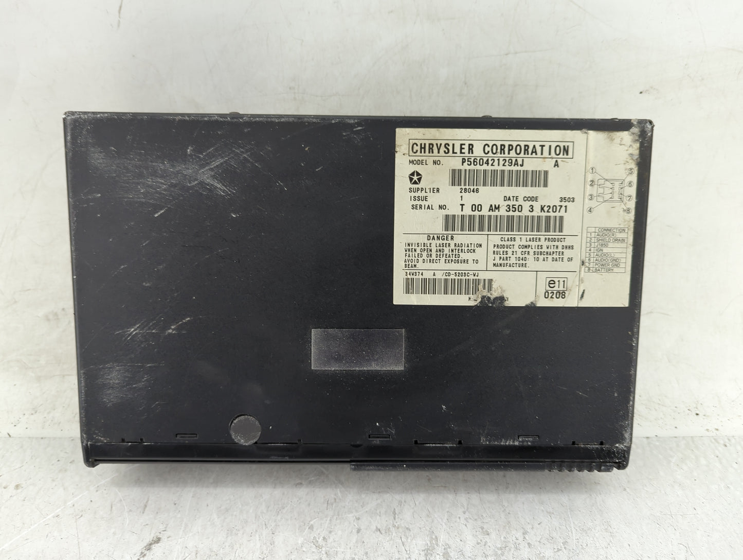2004 Jeep Grand Cherokee Radio AM FM Cd Player Receiver Replacement P/N:56042129AJ Fits OEM Used Auto Parts - Oemusedautopar