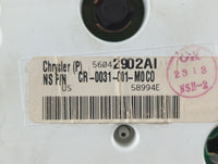 2002-2004 Jeep Grand Cherokee Instrument Cluster Speedometer Gauges P/N:56042902AI CR-0031-003-M0C0 Fits Fits 2002 2003 2004