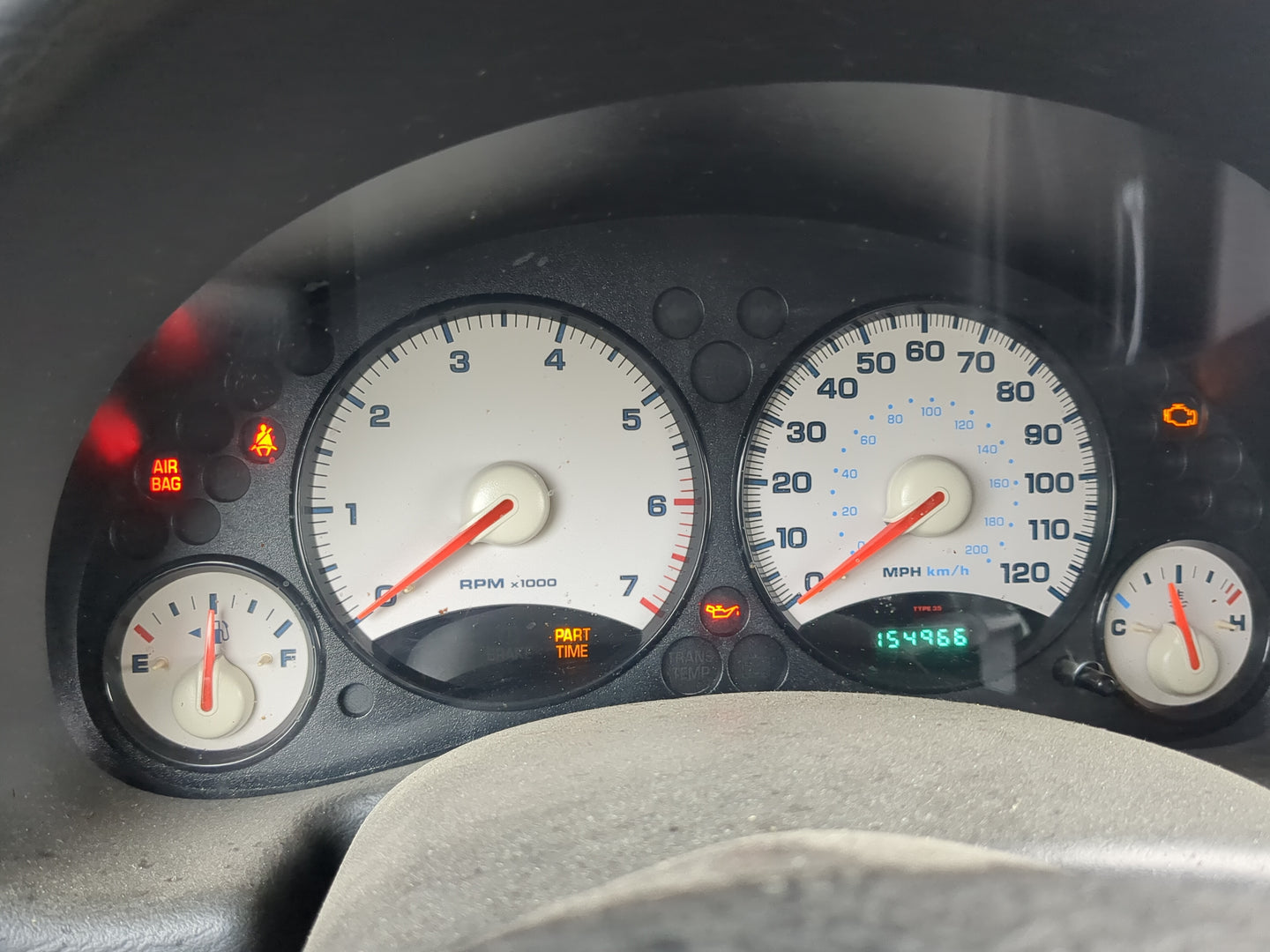 2004 Jeep Liberty Instrument Cluster Speedometer Gauges Miles:155K Fits OEM Used Auto Parts - Oemusedautoparts1.com