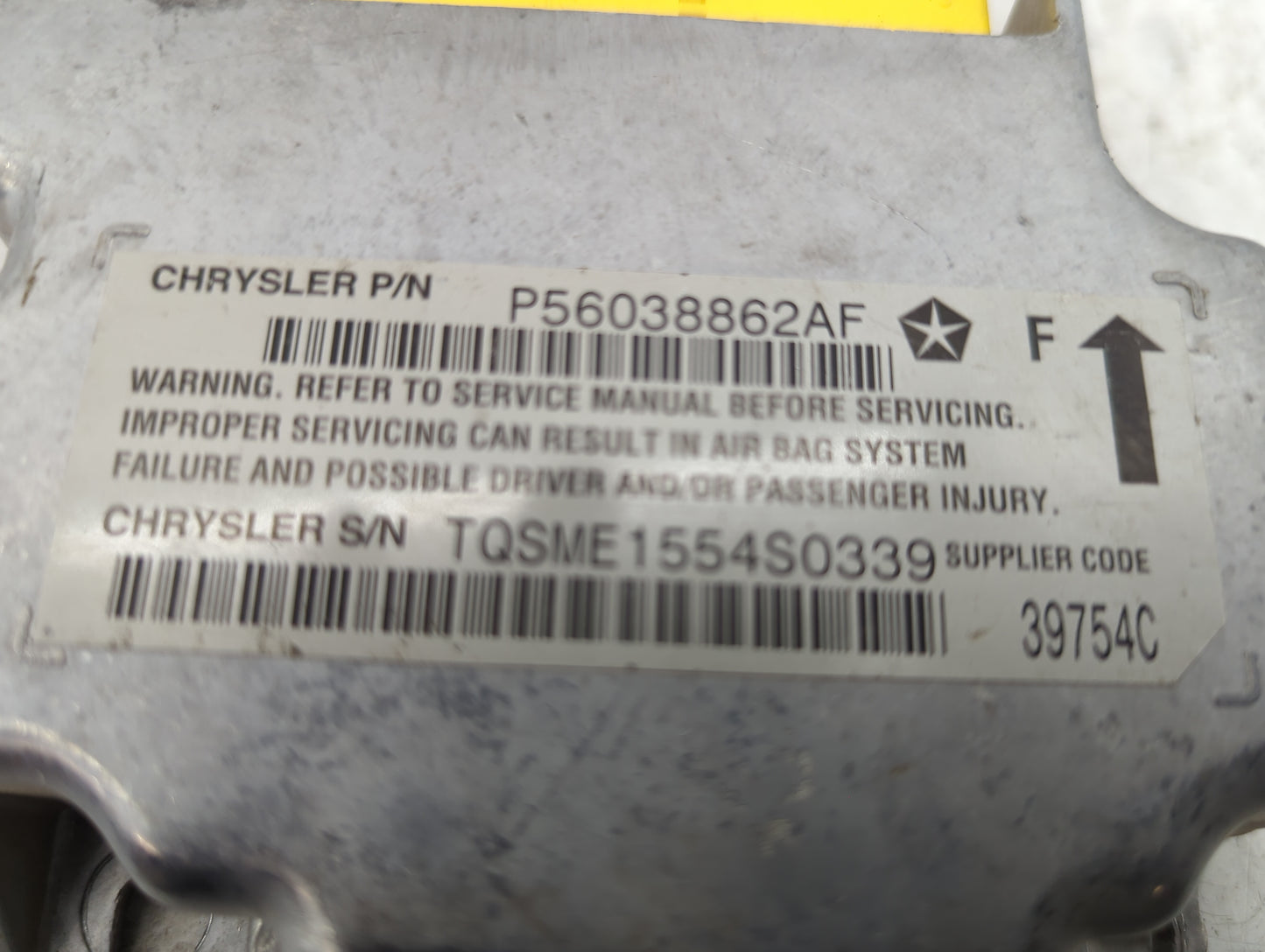 Jeep Liberty Safety Restraint Srs Airbag Control Module - Oemusedautoparts1.com