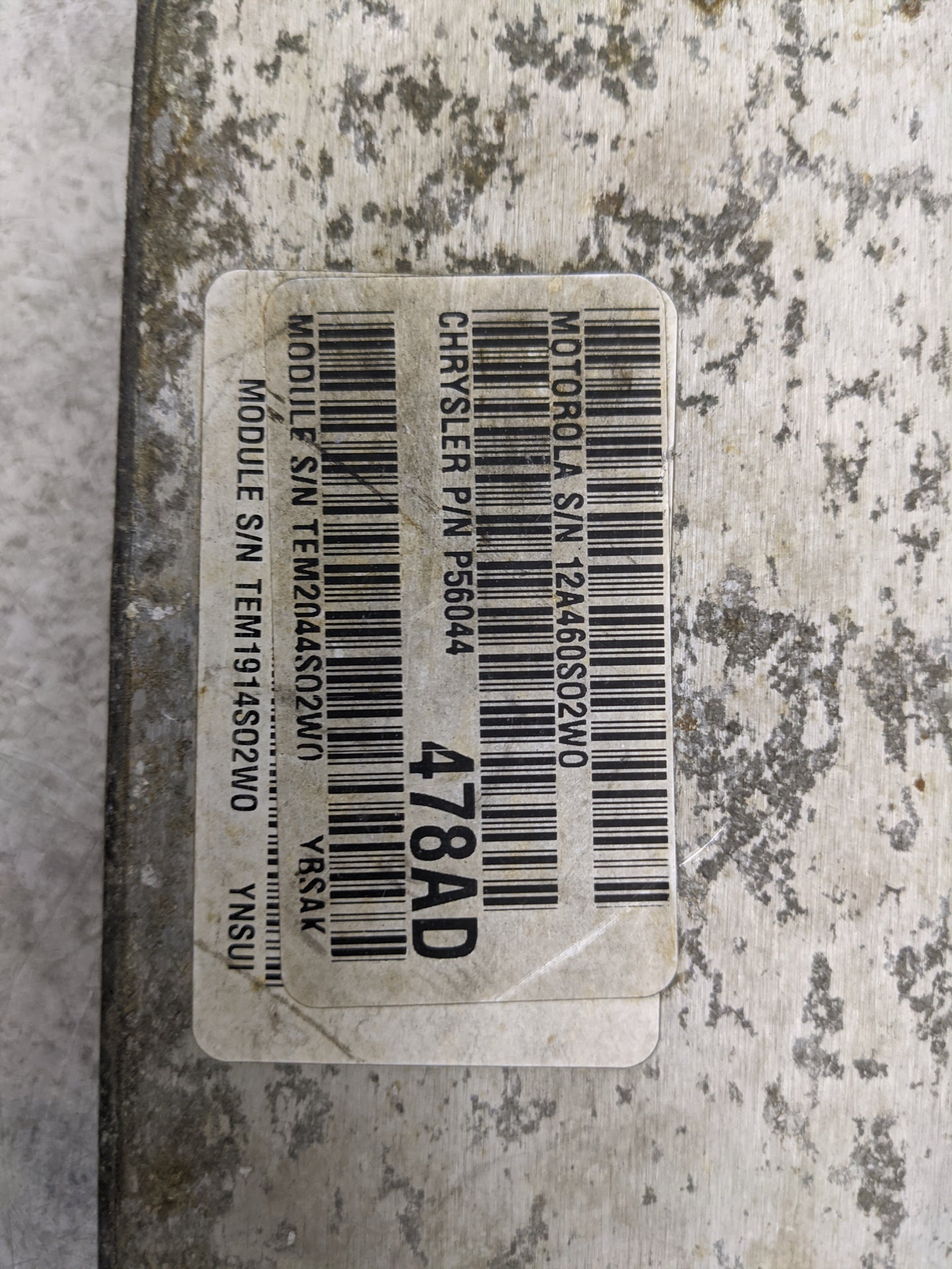 2004 Jeep Wrangler PCM Engine Control Computer ECU ECM PCU OEM P/N:P56044 12A460S02W0, TEM2044S02W0, TEM1914S02W0, 478AD Fit