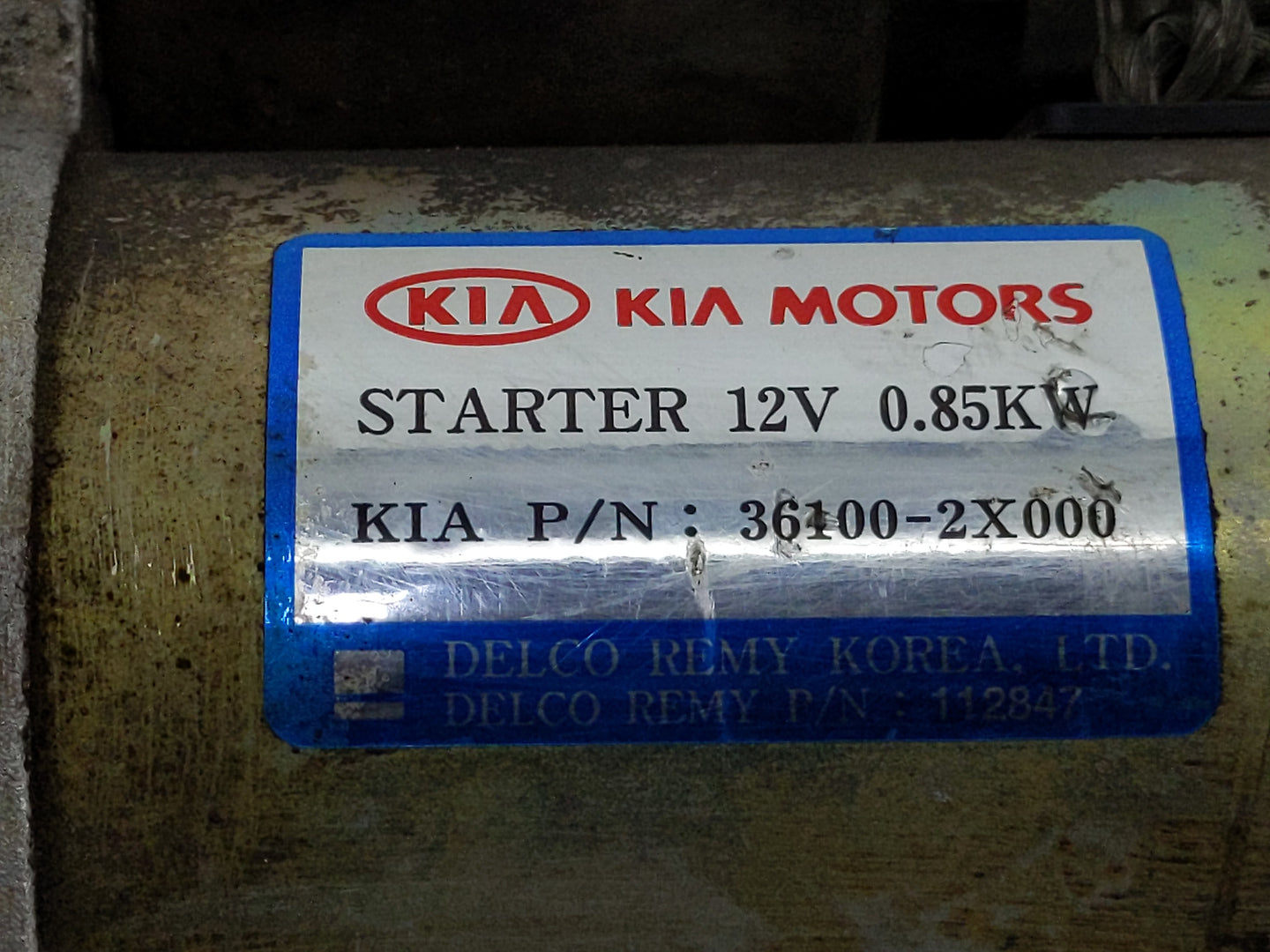 2001-2005 Kia Rio Car Starter Motor Solenoid OEM P/N:36100-2X000 Fits Fits 2001 2002 2003 2004 2005 OEM Used Auto Parts - Oe