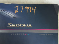2004 Kia Sedona Owners Manual Book Guide P/N:UV 050 PS 013 OEM Used Auto Parts - Oemusedautoparts1.com