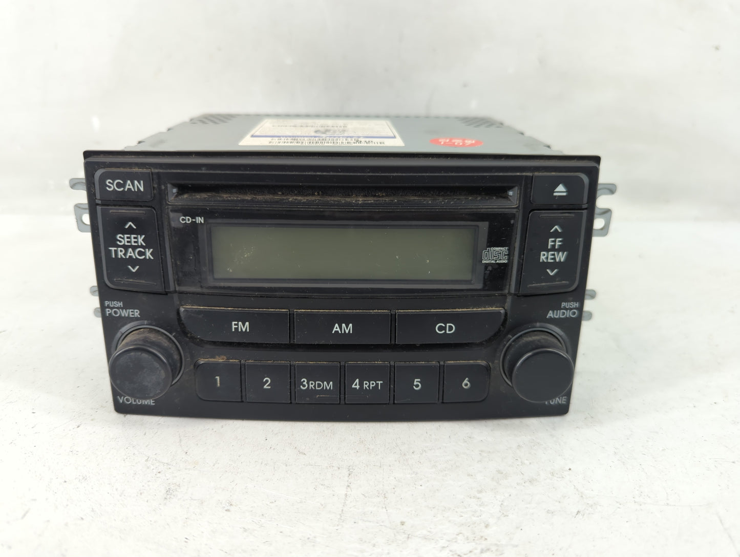 2004 Kia Spectra Radio AM FM Cd Player Receiver Replacement P/N:96150-2F100 Fits OEM Used Auto Parts - Oemusedautoparts1.com