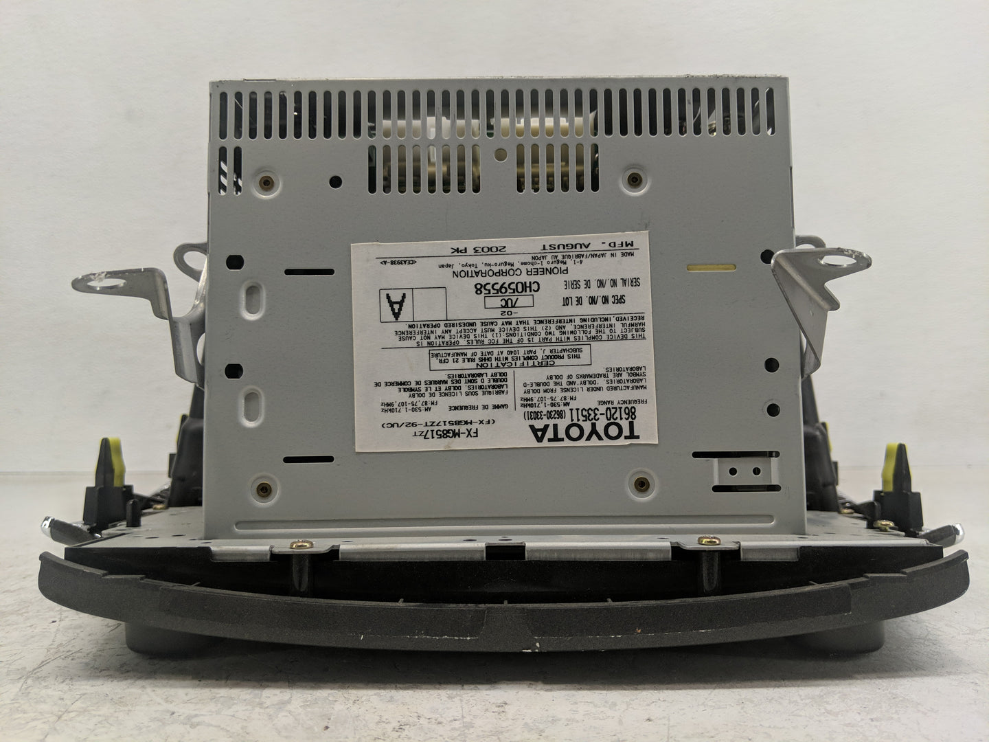 2004 Lexus Es330 Radio AM FM Cd Player Receiver Replacement P/N:FX-MG8517ZT-92 86120-33511 Fits OEM Used Auto Parts - Oemuse