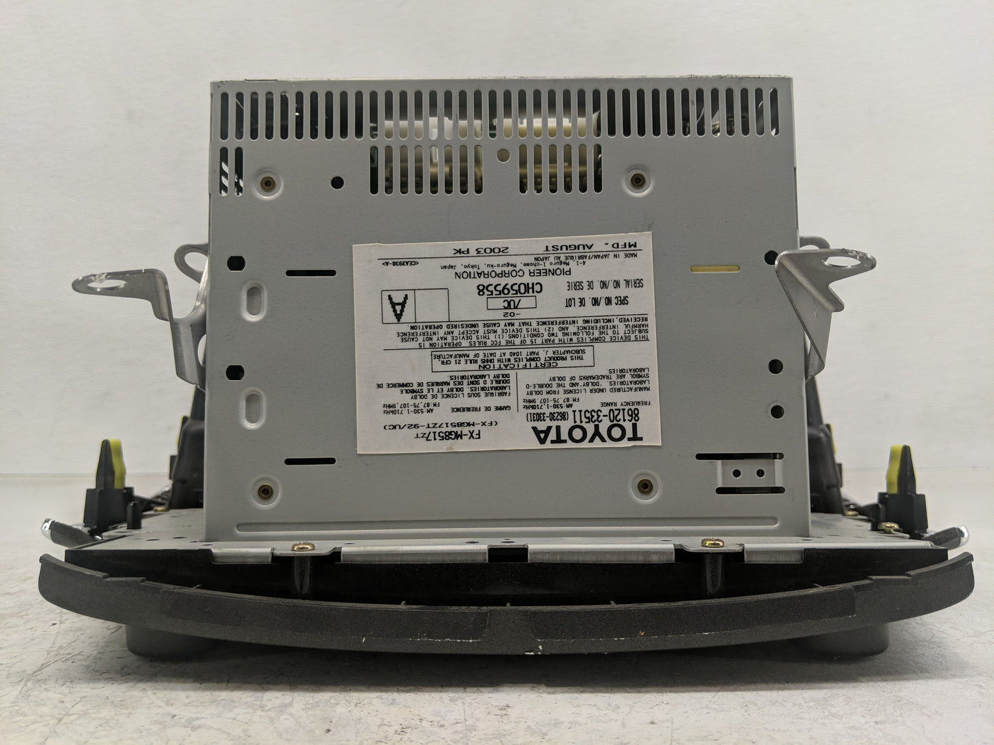 2004 Lexus Es330 Radio AM FM Cd Player Receiver Replacement P/N:FX-MG8517ZT-92 86120-33511 Fits OEM Used Auto Parts - Oemuse