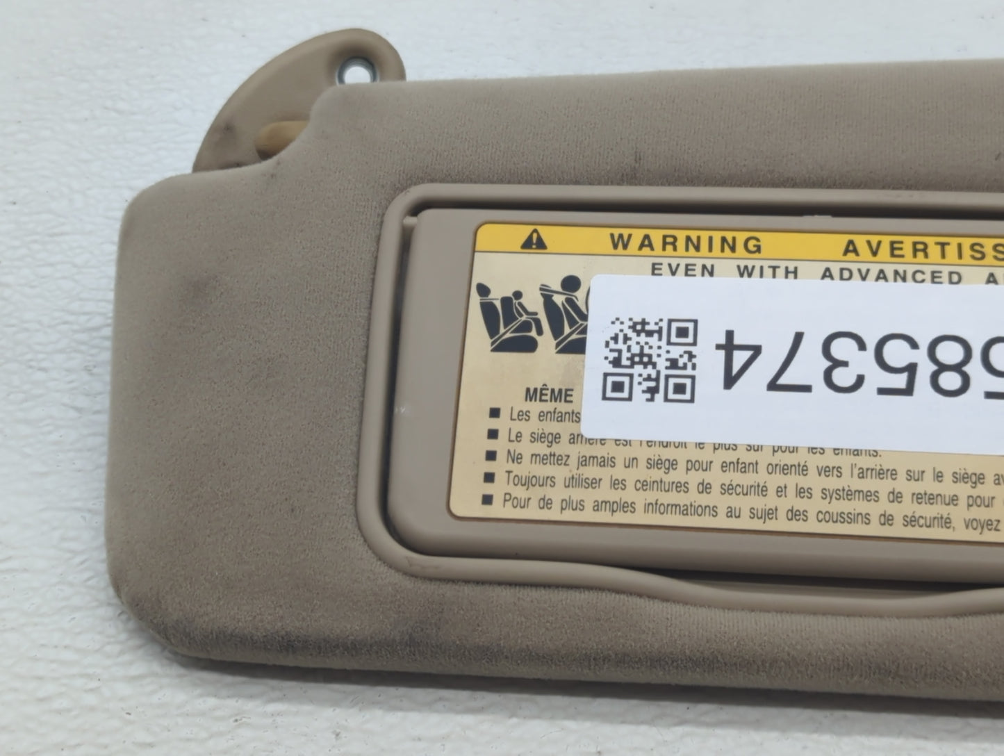 2004 Lexus Es330 Sun Visor Shade Replacement Passenger Right Mirror Fits OEM Used Auto Parts - Oemusedautoparts1.com