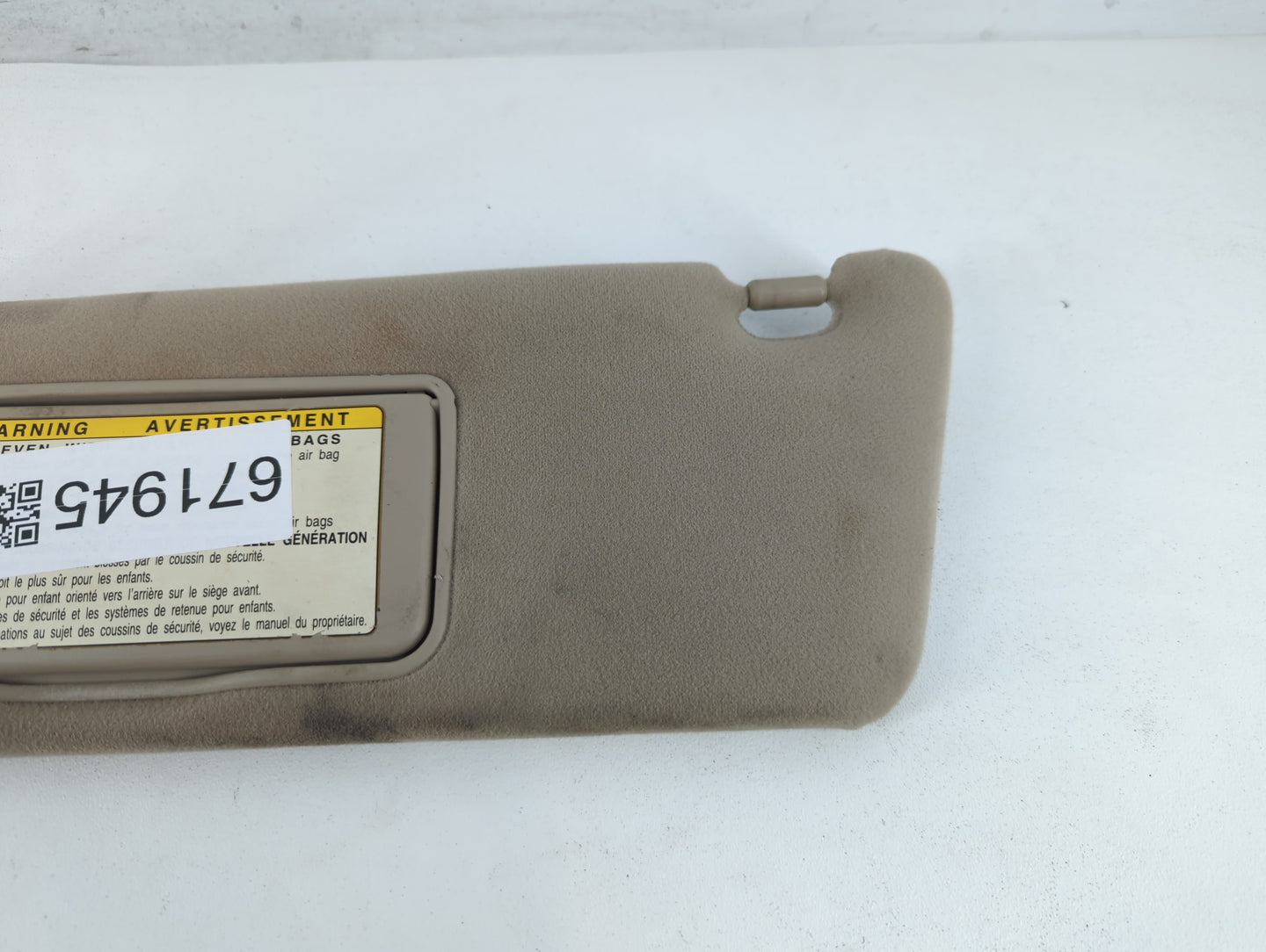 2004 Lexus Es330 Sun Visor Shade Replacement Driver Left Mirror Fits OEM Used Auto Parts - Oemusedautoparts1.com