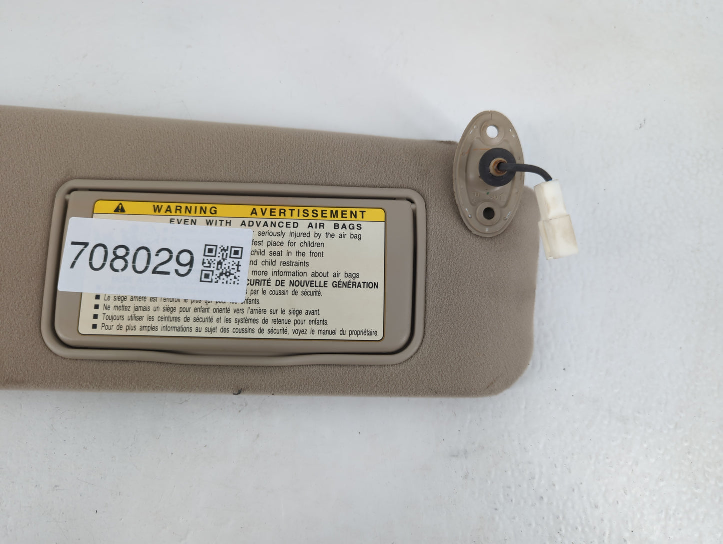 2004 Lexus Es330 Sun Visor Shade Replacement Passenger Right Mirror Fits OEM Used Auto Parts - Oemusedautoparts1.com