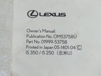 2004 Lexus Is350 Owners Manual Book Guide P/N:01999-53758 OEM Used Auto Parts - Oemusedautoparts1.com