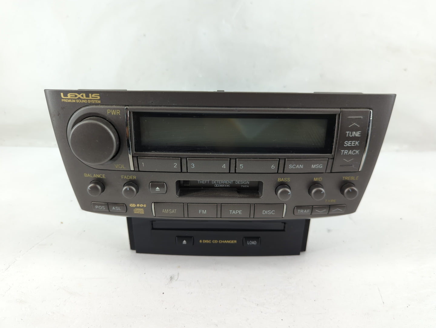 2004 Lexus Ls430 Radio AM FM Cd Player Receiver Replacement P/N:FX-MG8187ZT 86120-50B20 Fits OEM Used Auto Parts - Oemusedau