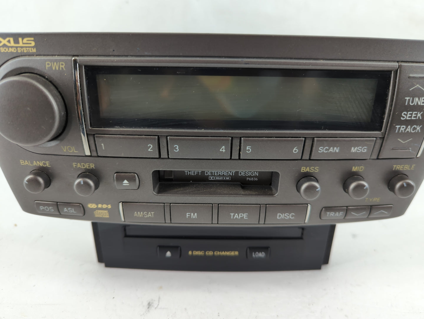 2004 Lexus Ls430 Radio AM FM Cd Player Receiver Replacement P/N:FX-MG8187ZT 86120-50B20 Fits OEM Used Auto Parts - Oemusedau