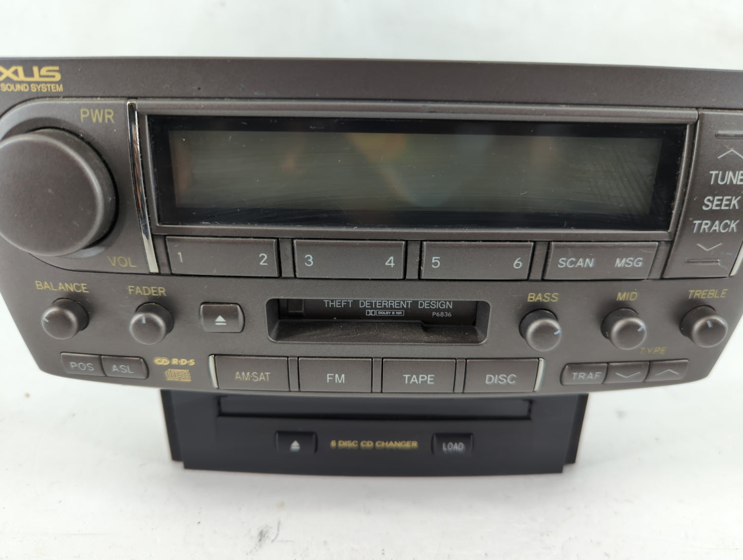 2004 Lexus Ls430 Radio AM FM Cd Player Receiver Replacement P/N:FX-MG8187ZT 86120-50B20 Fits OEM Used Auto Parts - Oemusedau