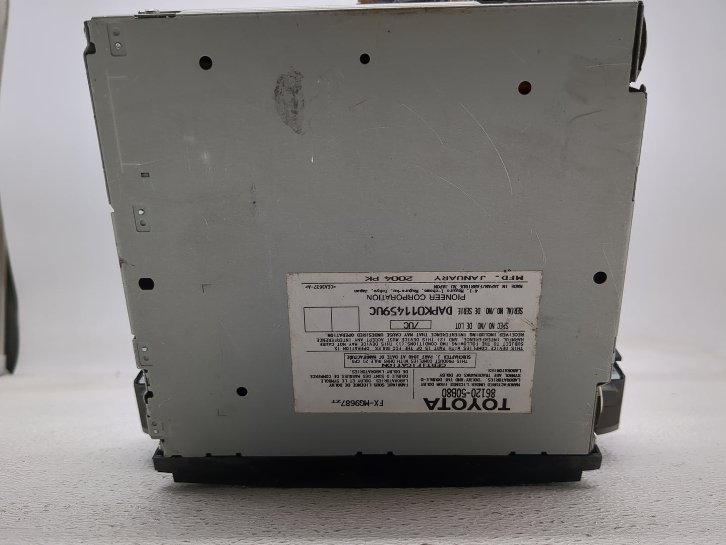 2001-2004 Lexus Ls430 Radio AM FM Cd Player Receiver Replacement P/N:86120-50B80 Fits Fits 2001 2002 2003 2004 OEM Used Auto