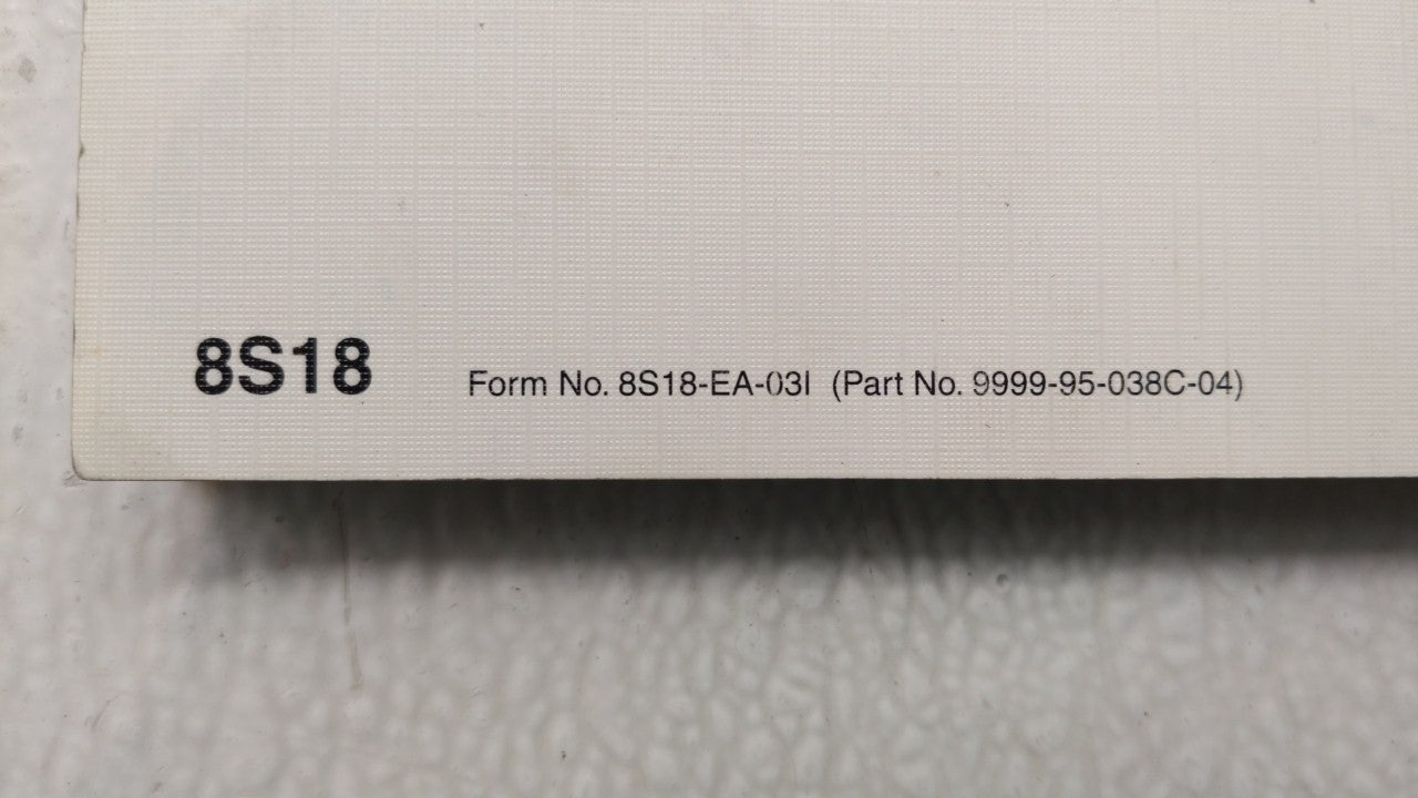 2004 Mazda 3 Owners Manual Book Guide P/N:8S18-EA-03I OEM Used Auto Parts - Oemusedautoparts1.com