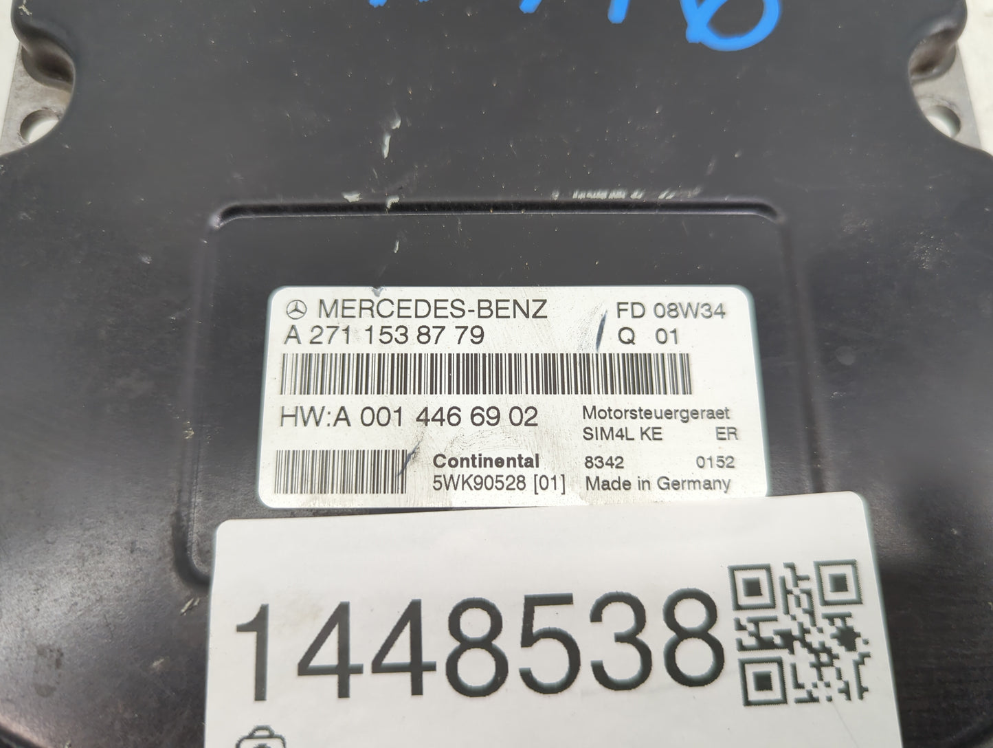 2004 Mercedes-Benz C-Class PCM Engine Control Computer ECU ECM PCU OEM P/N:A2711538779 A0014466902 Fits Fits 2002 2003 2005 