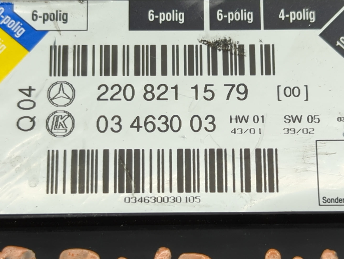 2004 Mercedes-benz S430 Driver Left Seat Switch 03 4630 03|220 821 15 79 - Oemusedautoparts1.com
