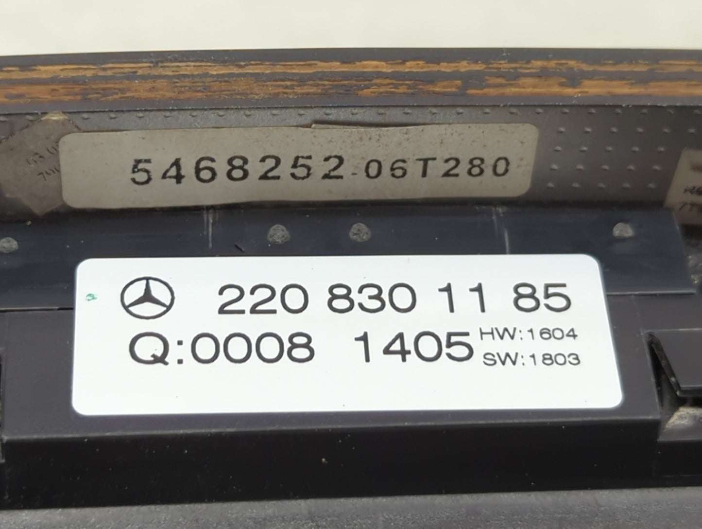 2004 Mercedes Cl-Class Climate Control Module Temperature AC/Heater Replacement P/N:2208301185 5468252 Fits OEM Used Auto Pa