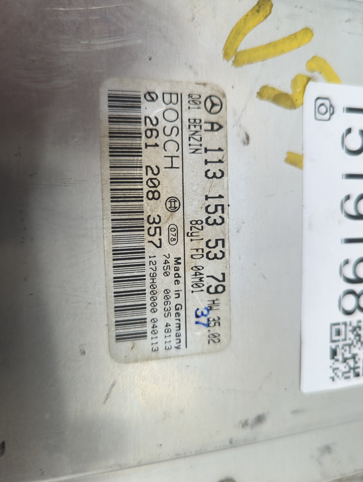 2004 Mercedes E-Class PCM Engine Control Computer ECU ECM PCU OEM P/N:0261208357 A1131535379 Fits 2003 2005 OEM Used Auto Pa