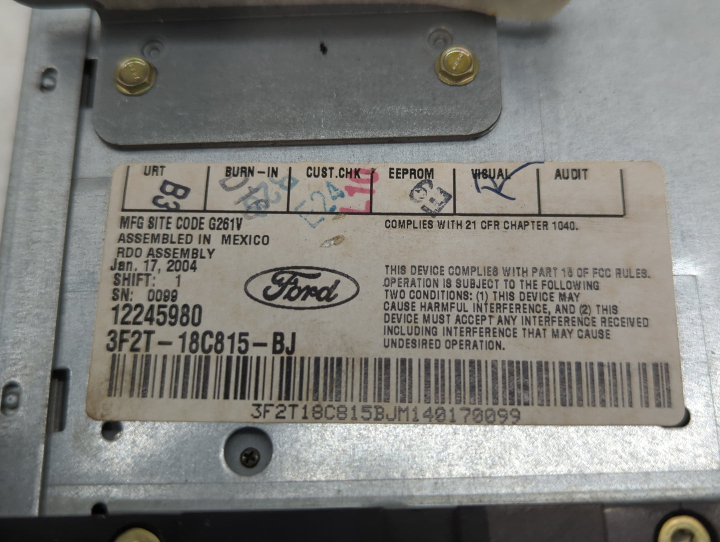 2004-2005 Mercury Monterey Am Fm Cd Player Radio Receiver - Oemusedautoparts1.com