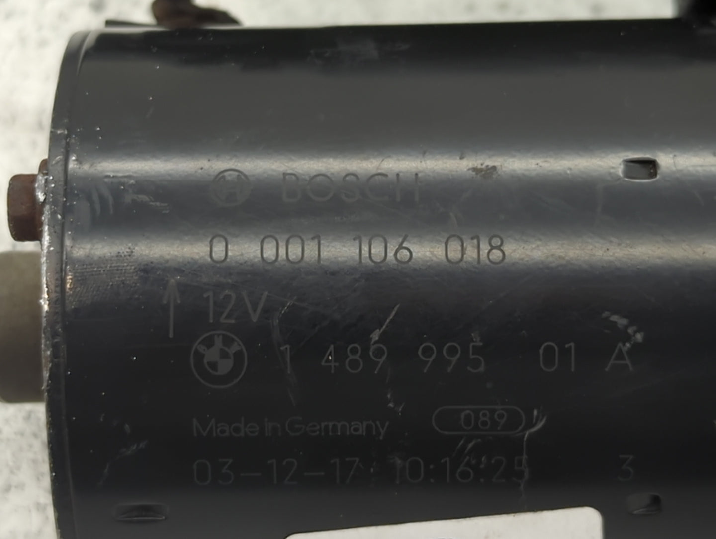 2004 Mini Cooper Car Starter Motor Solenoid OEM P/N:1 489 995 01 0 001 106 018 Fits OEM Used Auto Parts - Oemusedautoparts1.