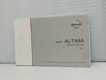 2004 Nissan Altima Owners Manual Book Guide OEM Used Auto Parts