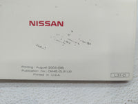 2004 Nissan Altima Owners Manual Book Guide OEM Used Auto Parts - Oemusedautoparts1.com