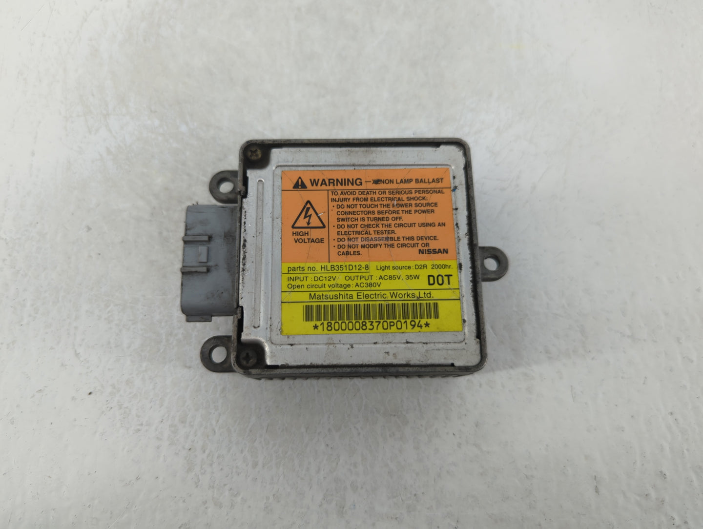 2004 Nissan Altima Headlight Ballast Head Light - Oemusedautoparts1.com