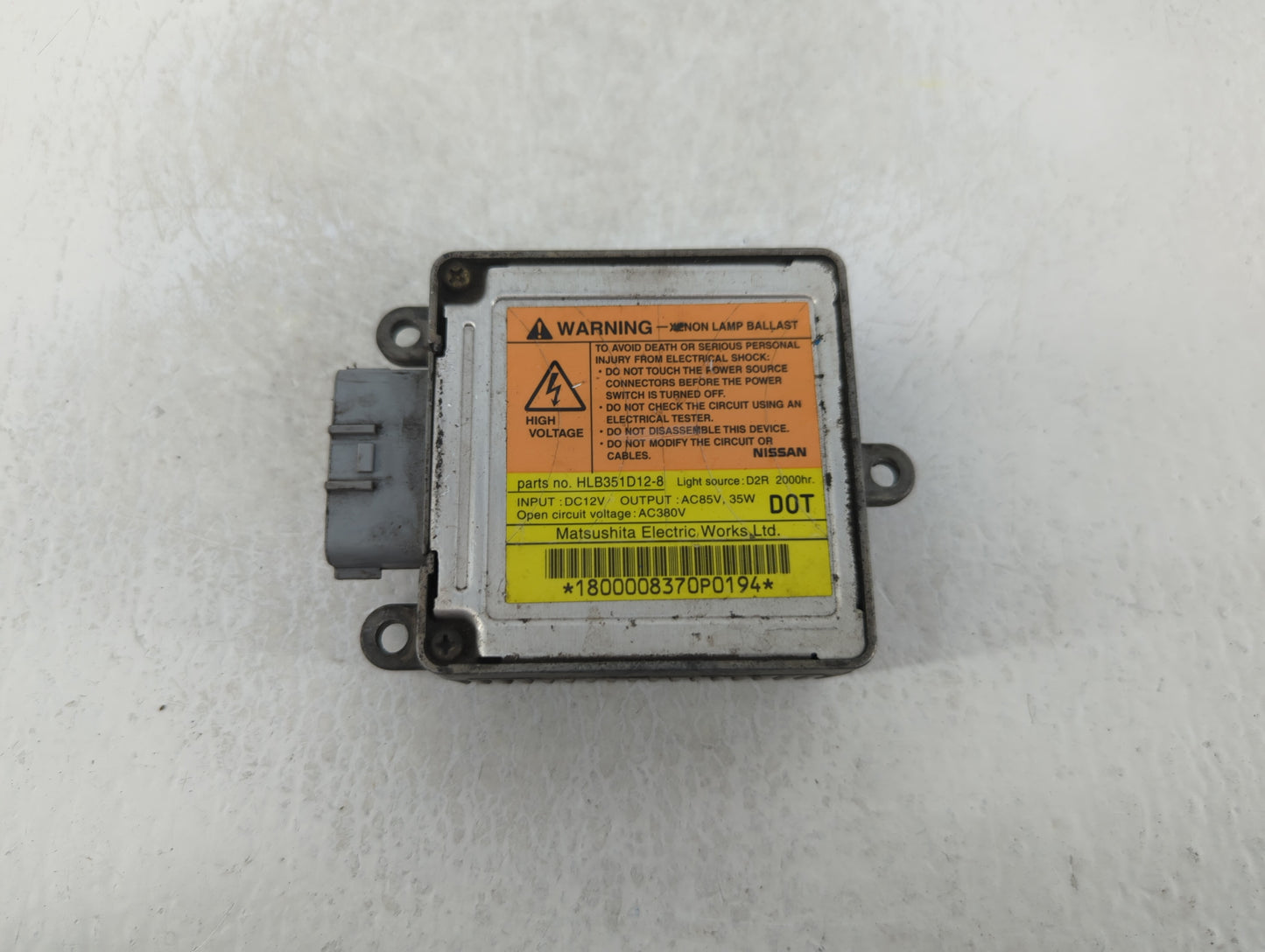 2004 Nissan Altima Headlight Ballast Head Light - Oemusedautoparts1.com