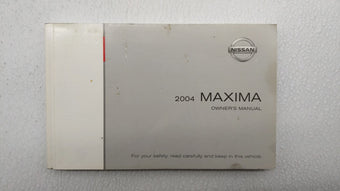 compare product 2004 Nissan Maxima Owners Manual Book Guide OEM Used Auto Parts