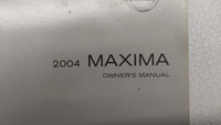 2004 Nissan Maxima Owners Manual Book Guide OEM Used Auto Parts - Oemusedautoparts1.com