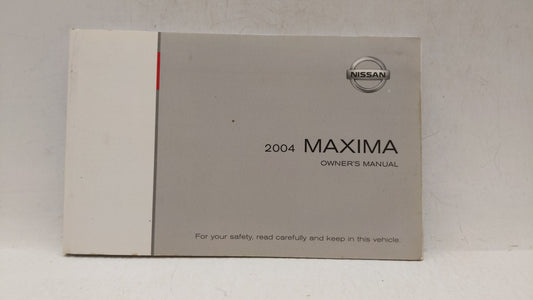 2004 Nissan Maxima Owners Manual Book Guide OEM Used Auto Parts - Oemusedautoparts1.com