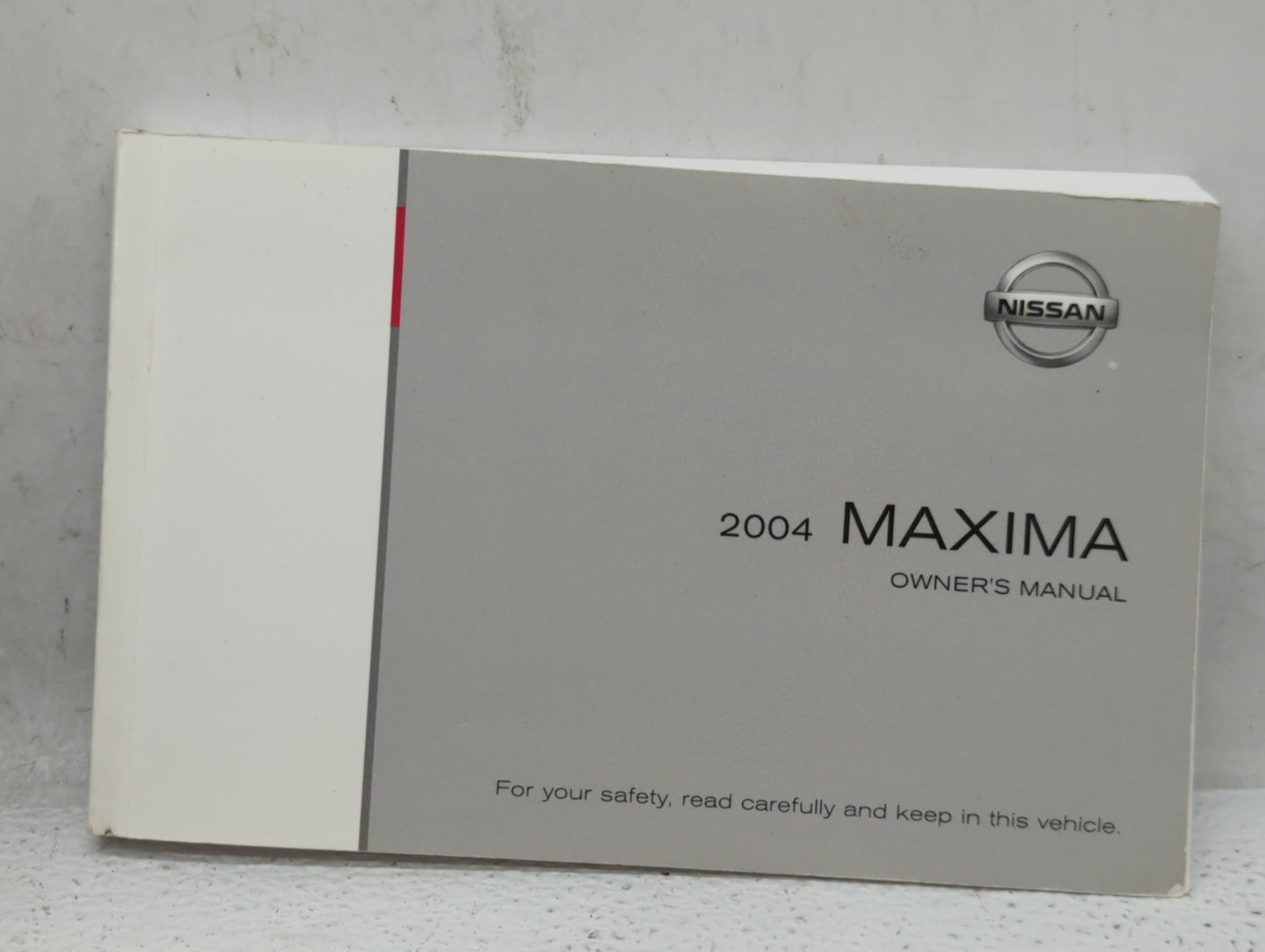 2004 Nissan Maxima Owners Manual Book Guide OEM Used Auto Parts - Oemusedautoparts1.com