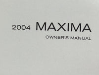 2004 Nissan Maxima Owners Manual Book Guide OEM Used Auto Parts - Oemusedautoparts1.com