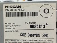 2004-2005 Nissan Maxima Radio AM FM Cd Player Receiver Replacement P/N:28188 7Y300 EL3T-19C107-BB Fits Fits 2004 2005 OEM Us