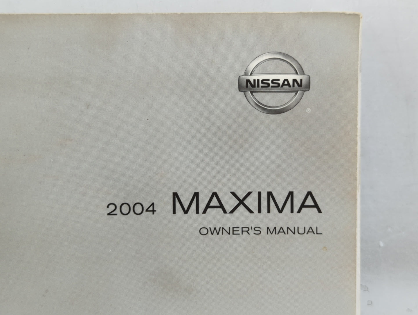 2004 Nissan Maxima Owners Manual Book Guide P/N:0M4E-0A34U1 OEM Used Auto Parts - Oemusedautoparts1.com