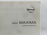 2004 Nissan Maxima Owners Manual Book Guide P/N:0M4E-0A34U1 OEM Used Auto Parts - Oemusedautoparts1.com