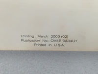 2004 Nissan Maxima Owners Manual Book Guide P/N:0M4E-0A34U1 OEM Used Auto Parts - Oemusedautoparts1.com