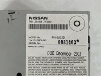 2004-2005 Nissan Maxima Radio AM FM Cd Player Receiver Replacement P/N:28185 7Y300 Fits Fits 2004 2005 OEM Used Auto Parts -