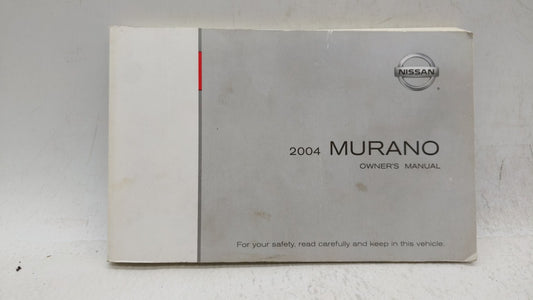 2004 Nissan Murano Owners Manual Book Guide OEM Used Auto Parts - Oemusedautoparts1.com